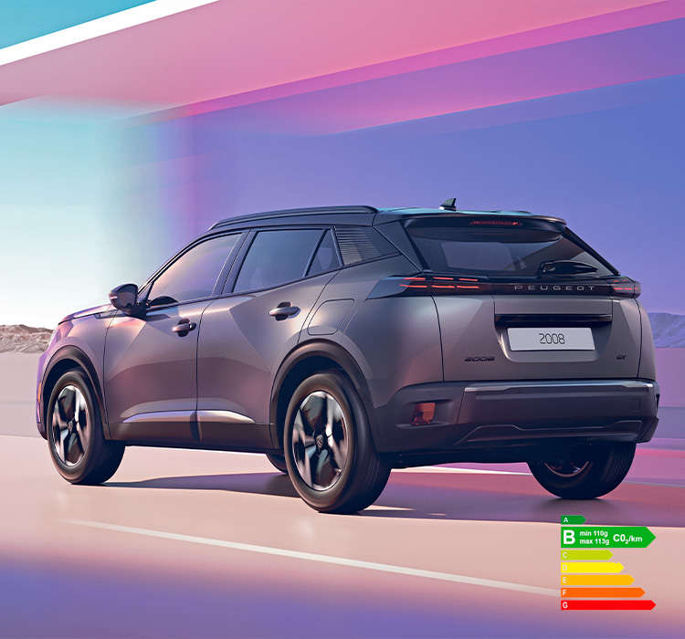 Peugeot 2008, вигляд ззаду з лівого боку